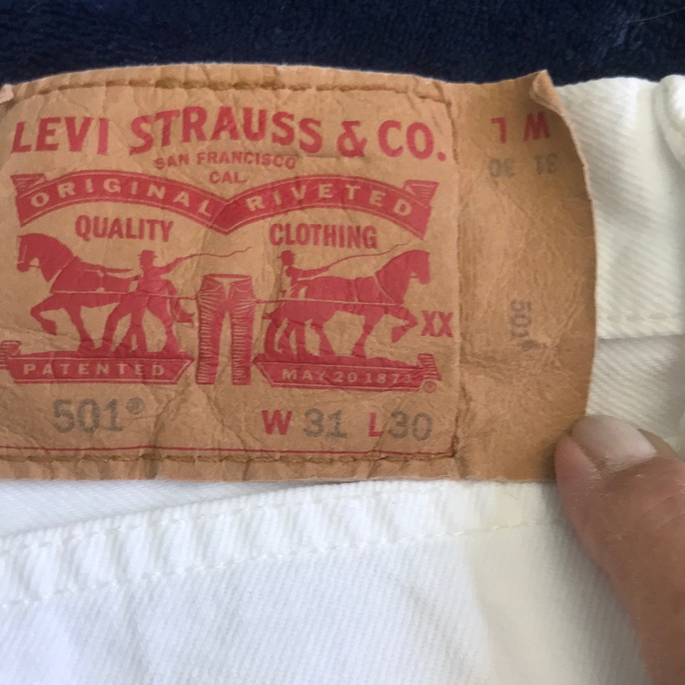 Classic 501 Levi’s - white denim 31 x 30